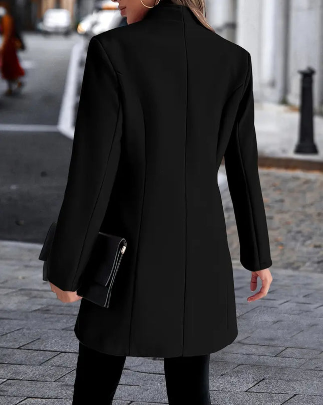 OLIVIA - ELEGANT LONG COAT WITH TAILORED FIT AND MINIMALIST DESIGN