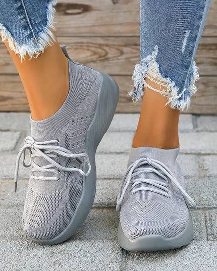 EMILIA- LIGHTWEIGHT KNIT SNEAKERS WITH ELEVATED SOLE