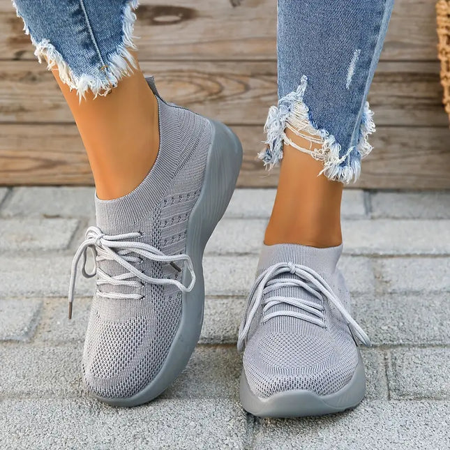 EMILIA- LIGHTWEIGHT KNIT SNEAKERS WITH ELEVATED SOLE