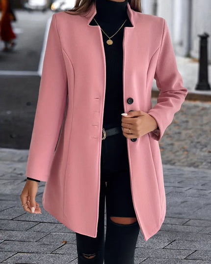 OLIVIA - ELEGANT LONG COAT WITH TAILORED FIT AND MINIMALIST DESIGN