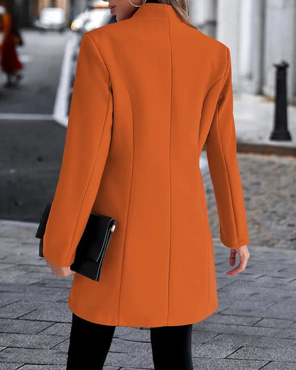 OLIVIA - ELEGANT LONG COAT WITH TAILORED FIT AND MINIMALIST DESIGN