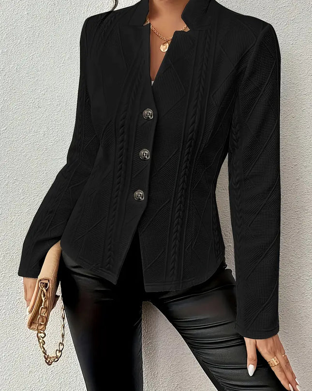 EMILY - CHIC KNIT TEXTURED BLAZER FOR WOMEN WITH ELEGANT DESIGN