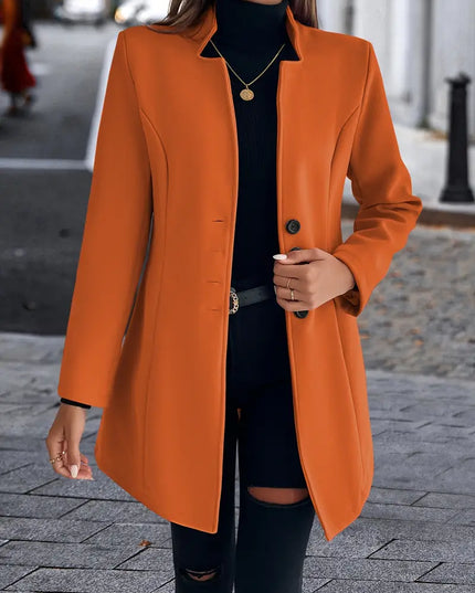 OLIVIA - ELEGANT LONG COAT WITH TAILORED FIT AND MINIMALIST DESIGN