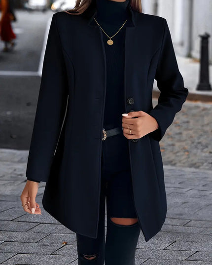 OLIVIA - ELEGANT LONG COAT WITH TAILORED FIT AND MINIMALIST DESIGN