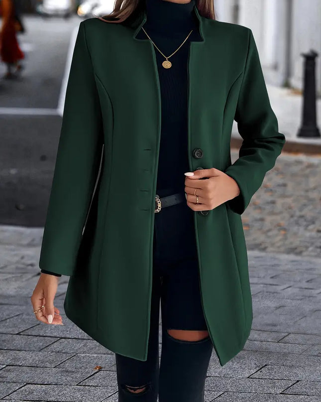 OLIVIA - ELEGANT LONG COAT WITH TAILORED FIT AND MINIMALIST DESIGN