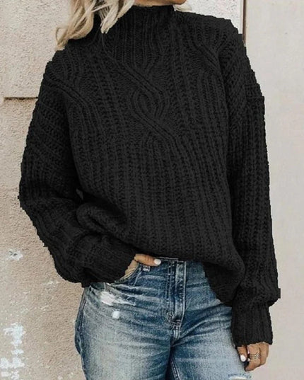 NOVA - CHIC OVERSIZED CABLE KNIT SWEATER FOR COZY WINTER STYLE