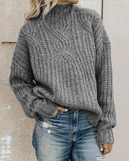 NOVA - CHIC OVERSIZED CABLE KNIT SWEATER FOR COZY WINTER STYLE