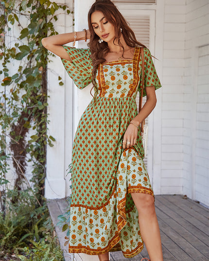 LIVIA - BOHEMIAN VINTAGE MAXI DRESS