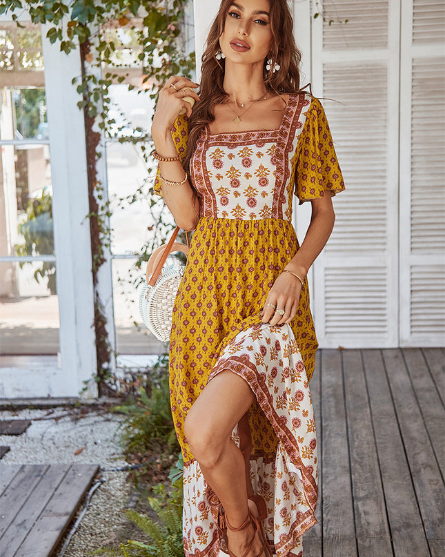 LIVIA - BOHEMIAN VINTAGE MAXI DRESS