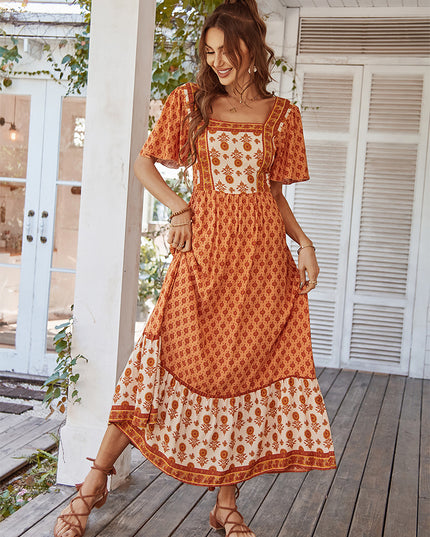 LIVIA - BOHEMIAN VINTAGE MAXI DRESS