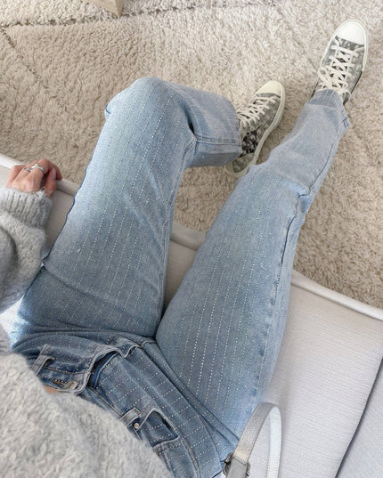 FRANCESCA - GLITTER STRIPE JEANS