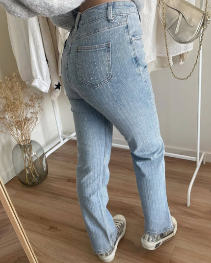 FRANCESCA - GLITTER STRIPE JEANS