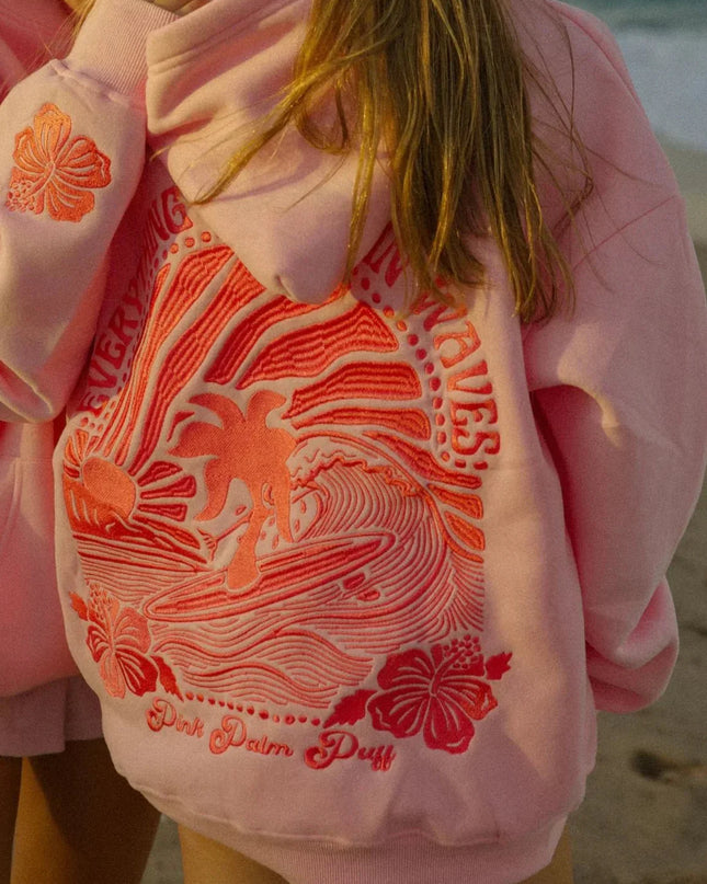 ABIGAIL - OVERSIZED HOODED SWEATSHIRT WITH SUNSET BACK PRINT